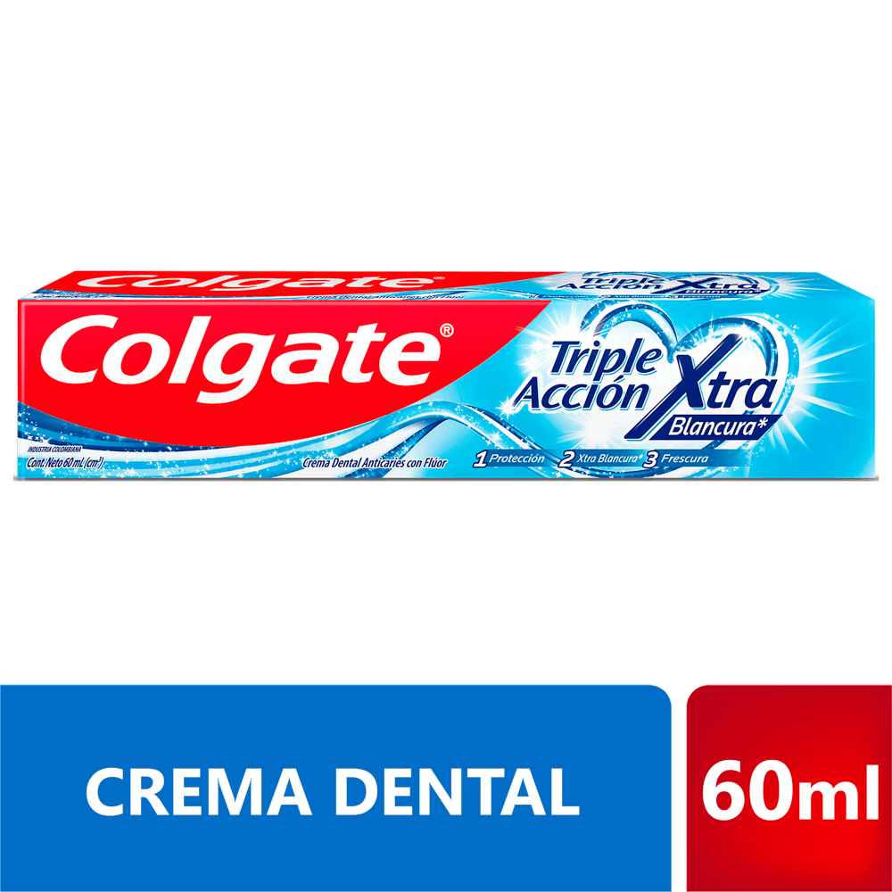 Crema Dental Colgate Triple Acción Extra Blancura 60ml